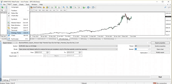 Cách backtest EA hiệu quả trên MT4