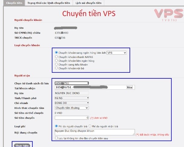 Cách rút tiền từ tài khoản chứng khoán VPS ra ngân hàng đơn giản nhất - Mở tài khoản chứng khoán VPS